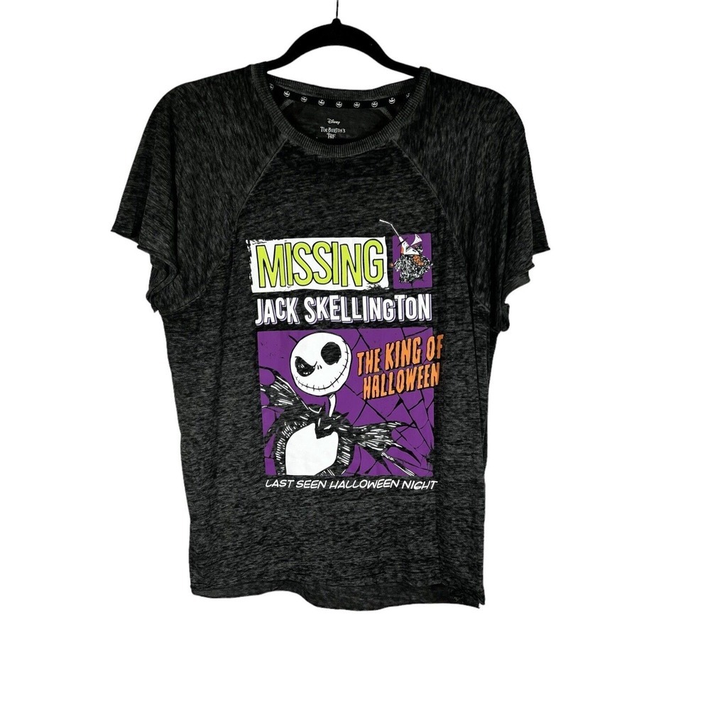 Disney Tim Burton's The Nightmare Before Christmas T-shirt Size XS Burn Out